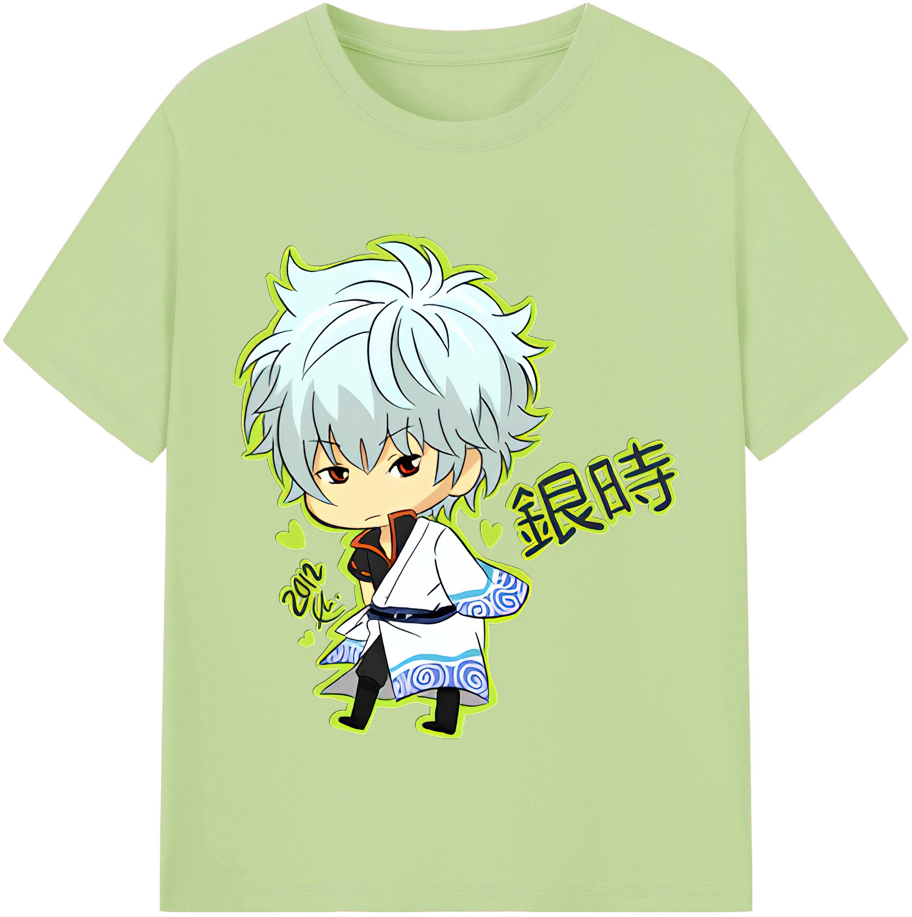 （画像用） ぎんたま 坂田銀時（さかたぎんとき） 神楽 志村新八（しむら しんぱち） GINTAMA Sakata Gintoki Kagura Shimura Shinpachi 綿100％半袖Tシャツ（フロントプリント）